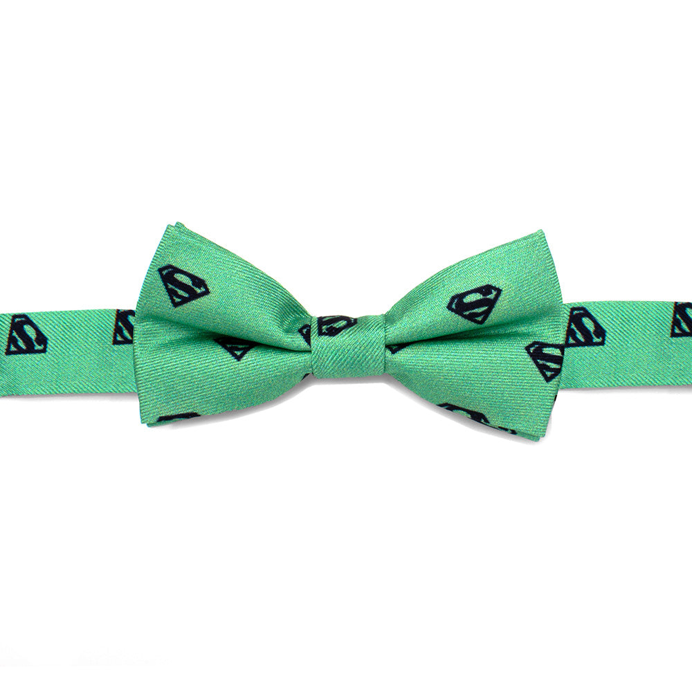 Superman Green Boys' Silk Bow Tie Image 1