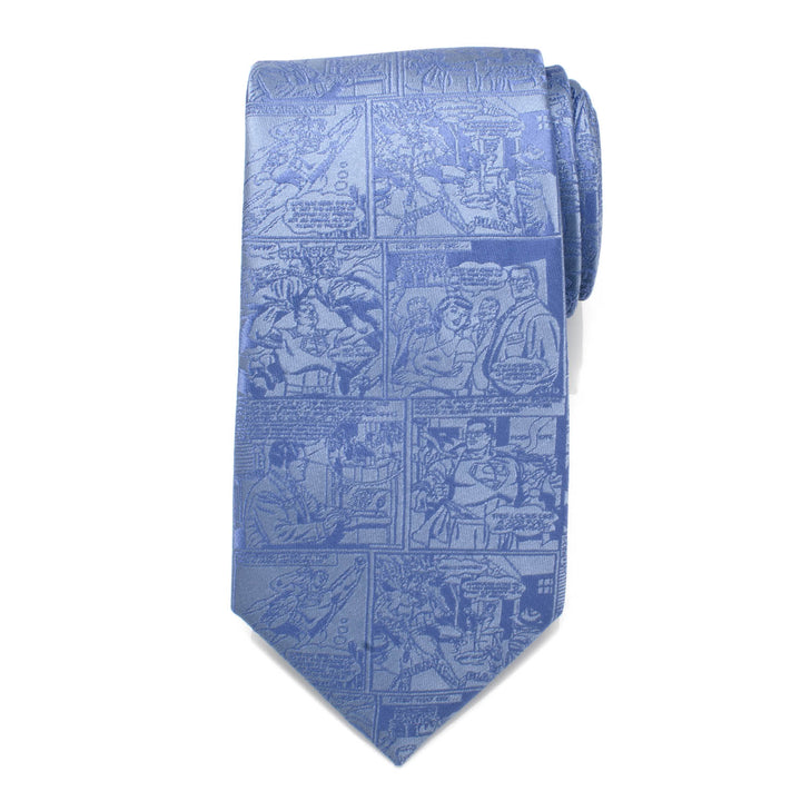 Superman Comic Blue Mens Tie Image 3