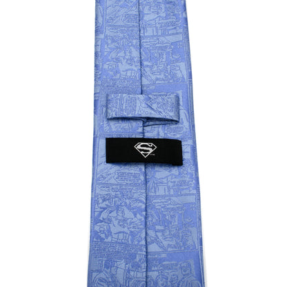 Superman Comic Blue Mens Tie Image 4