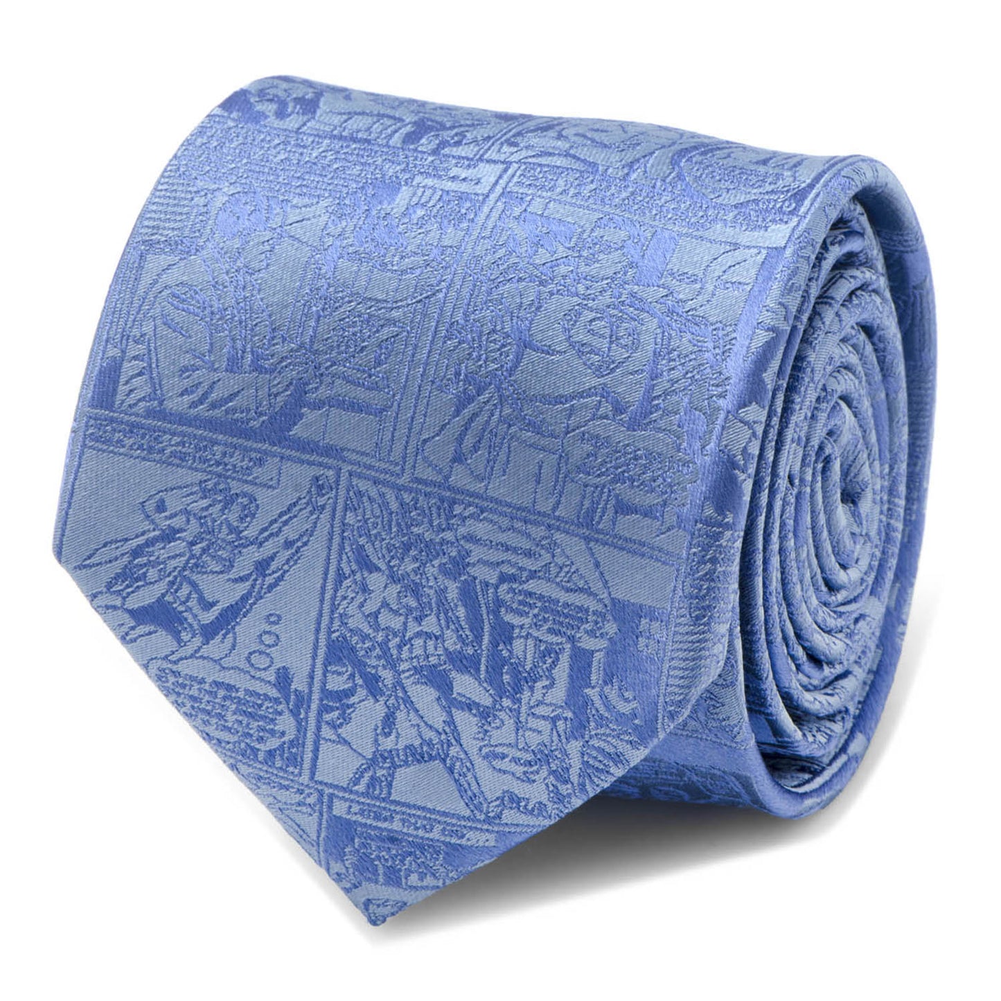 Superman Comic Blue Mens Tie Image 1