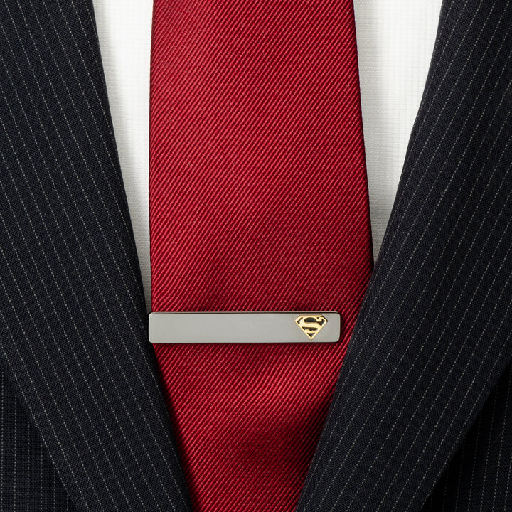 Black and Gold Superman Tie Clip Image 2