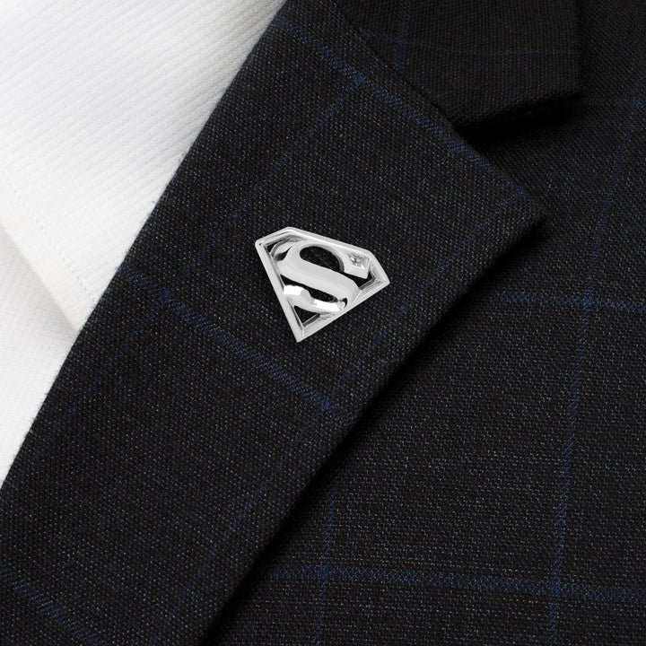 Stainless Steel Superman Lapel Pin Image 4