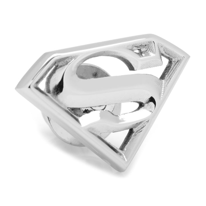 Stainless Steel Superman Lapel Pin Image 1
