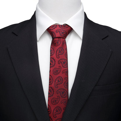 Red Batman Paisley Tie Image 2