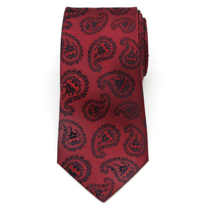 Red Batman Paisley Tie Image 3