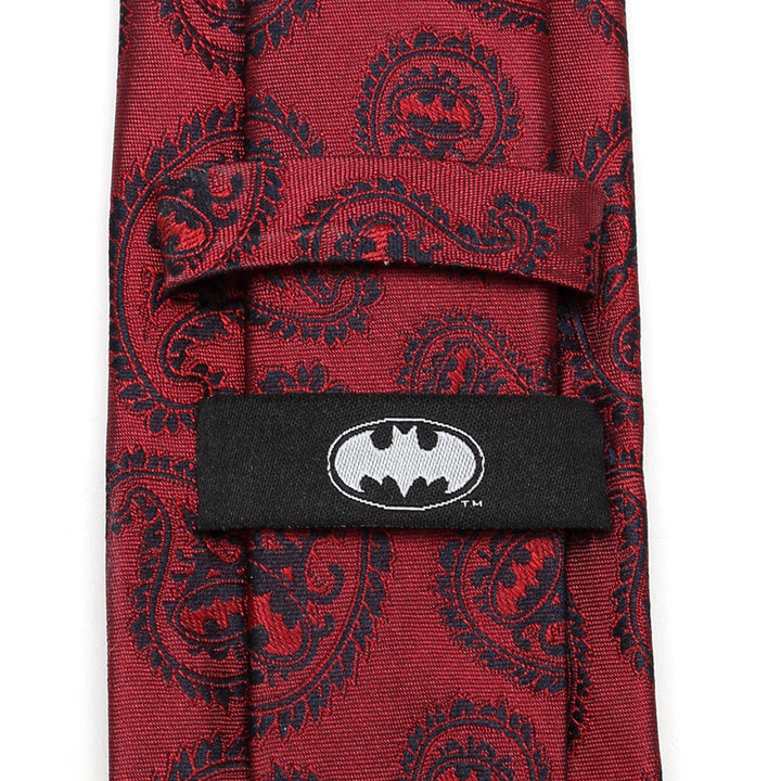 Red Batman Paisley Tie Image 5