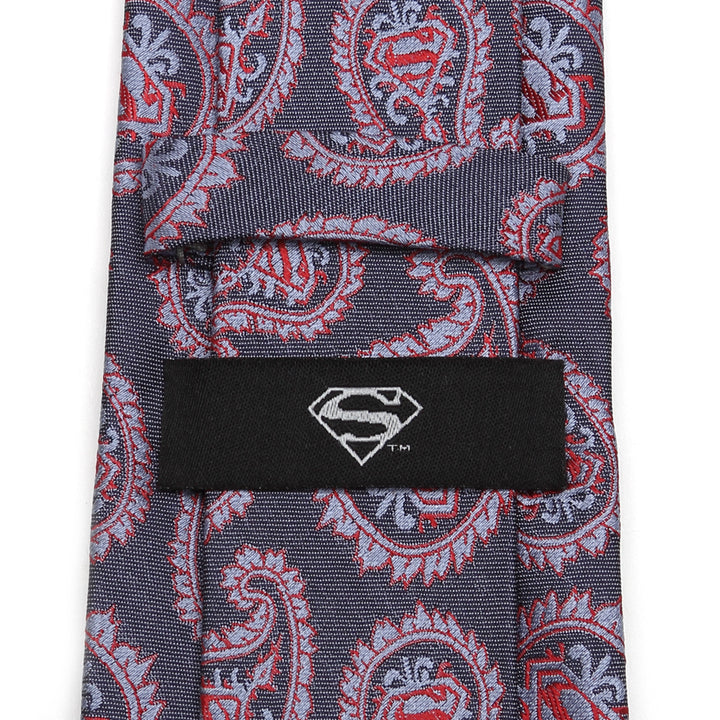 Red and Blue Superman Paisley Tie Image 4