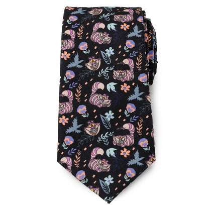 Alice in Wonderland Cheshire Cat Black Men's Tie Image 4