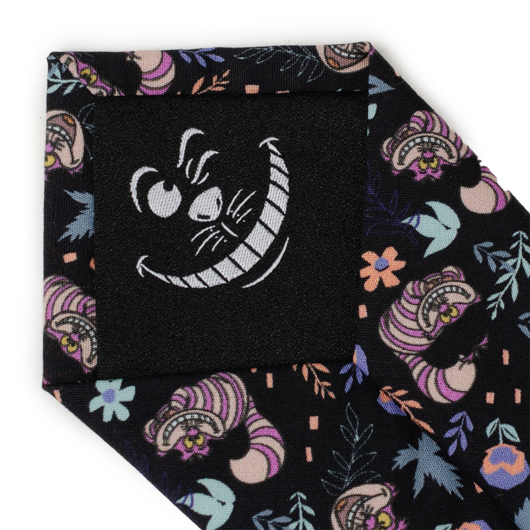 Alice in Wonderland Cheshire Cat Black Men's Tie Image 6