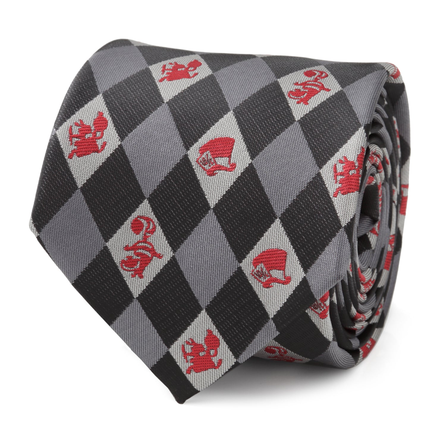 Alice in Wonderland Gray Men's Tie Image 3