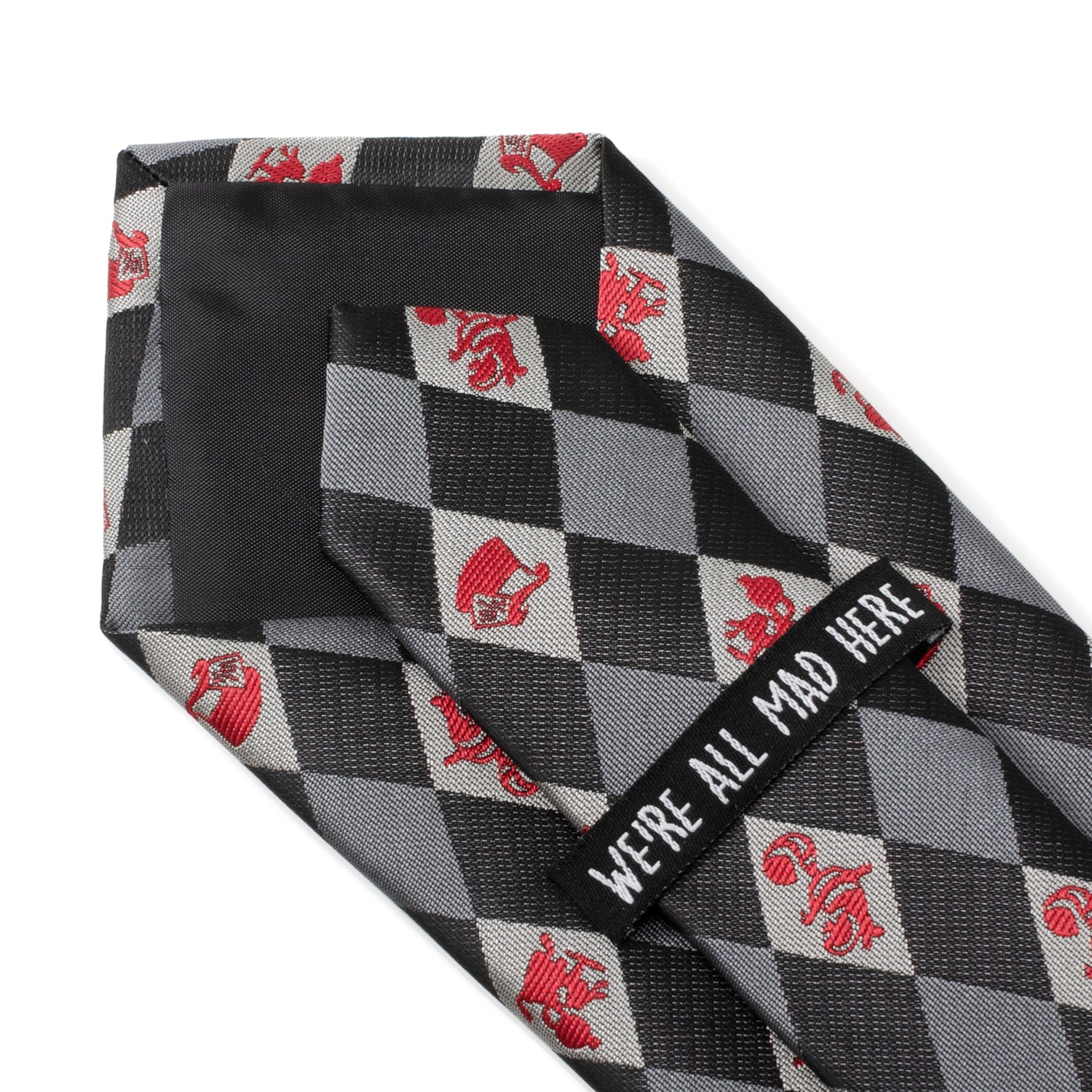 Alice in Wonderland Gray Men's Tie Image 7