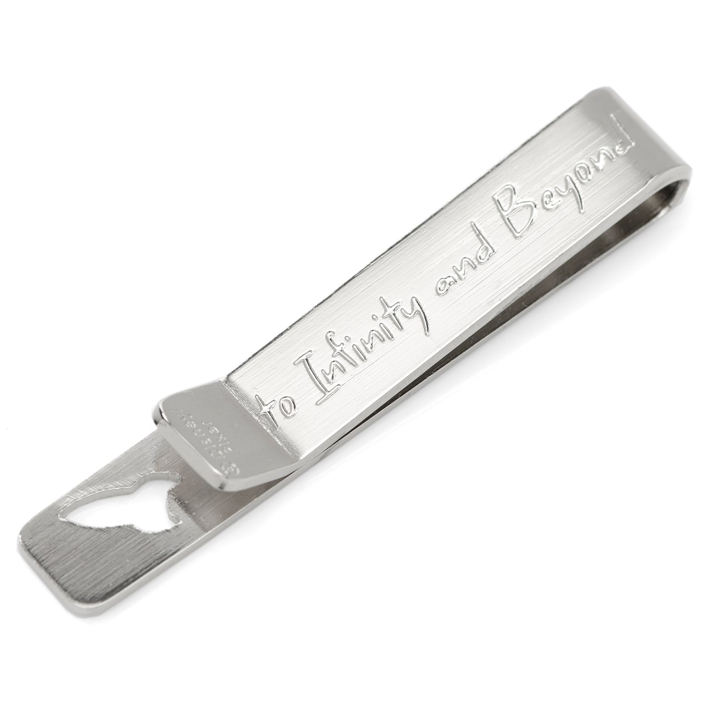 Disney - Buzz Lightyear Cutout Hidden Message Silver Tie Bar Image 4