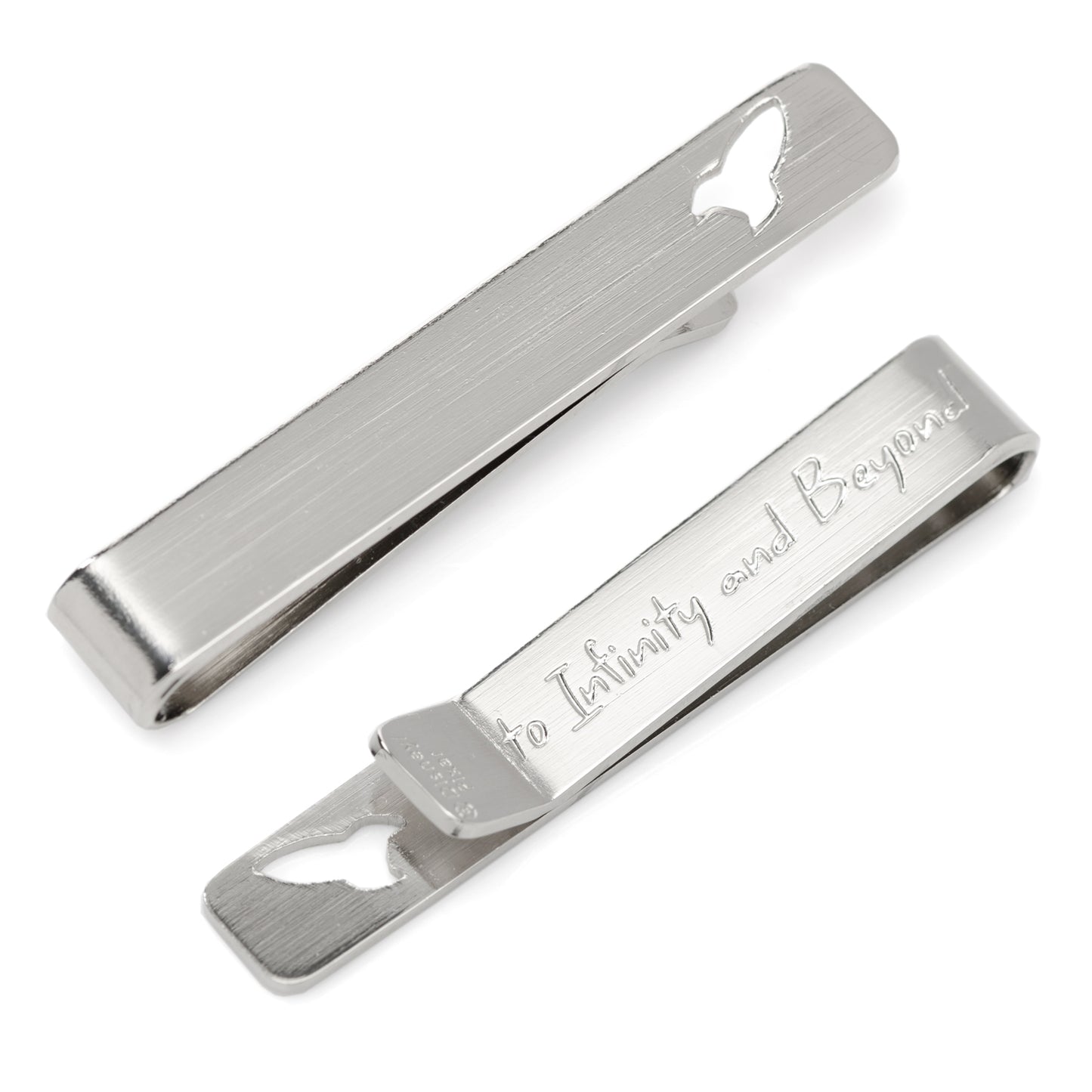 Disney - Buzz Lightyear Cutout Hidden Message Silver Tie Bar Image 1