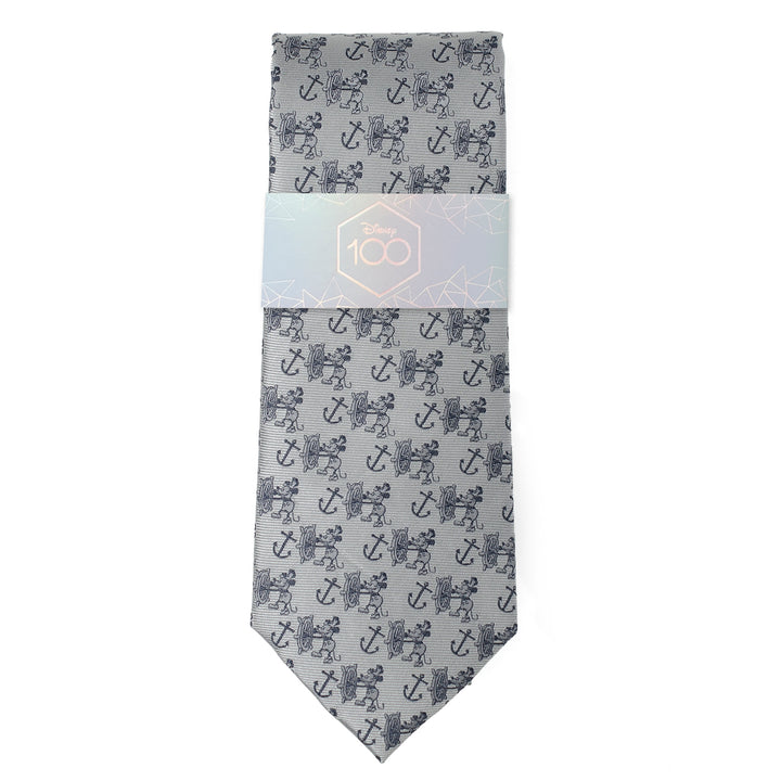Limited Time D100 Steamboat Willie Tie and Pocket Square Gift Set Image 4