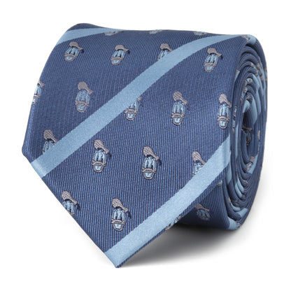 Donald Duck Stripe Blue Men's Tie Image 1