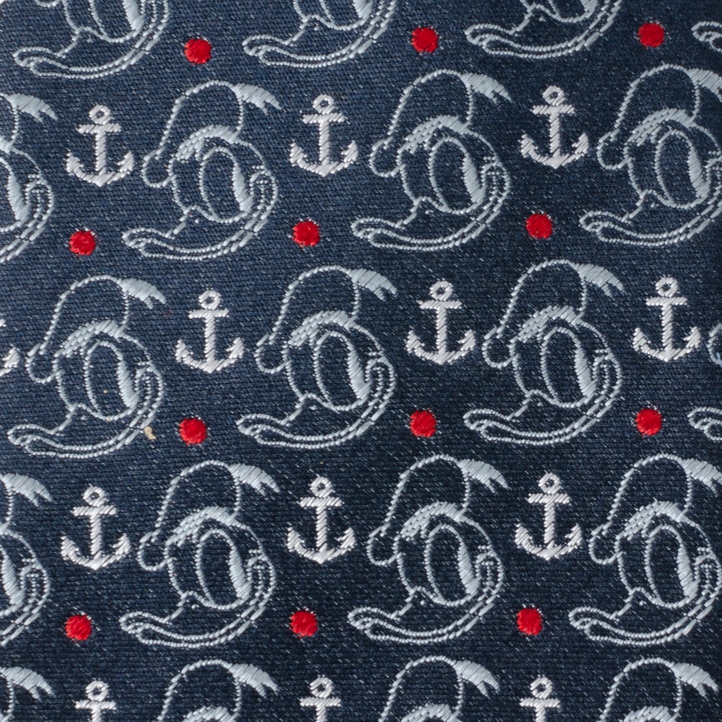 Donald Duck Anchor Navy Blue Men's Tie Image 4