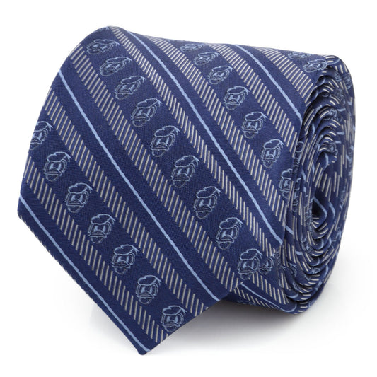 Donald Duck Striped Blue Men's Tie Image 1