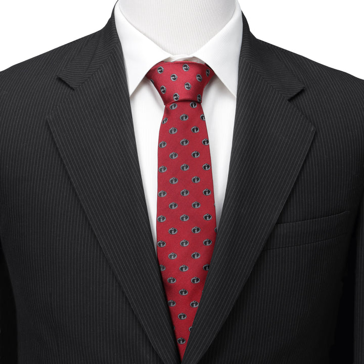 The Incredibles Logo Red Men's Tie Image 2