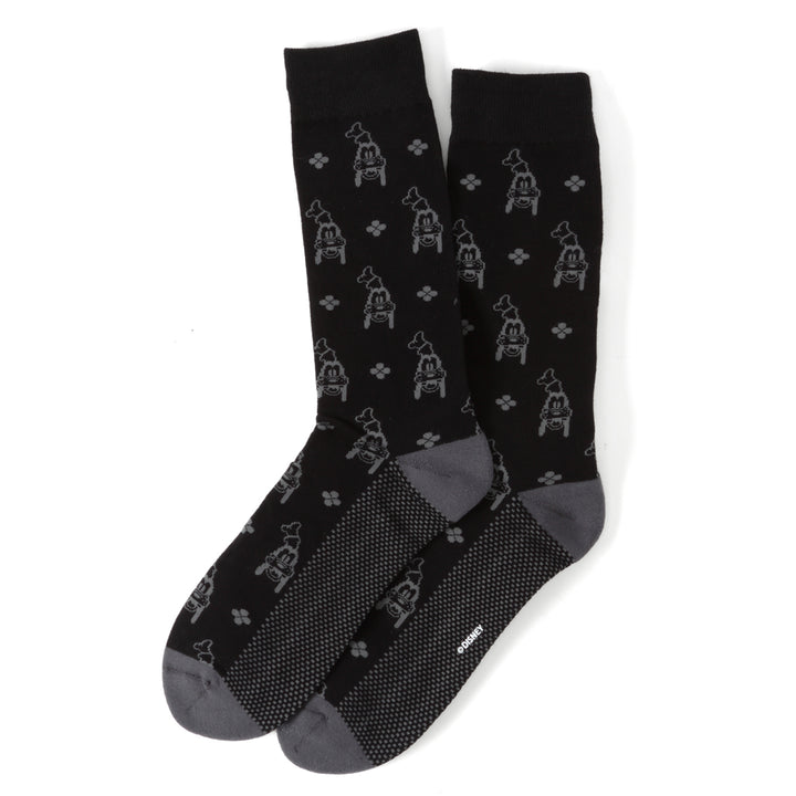 Goofy Motif Black Men's Socks Image 2