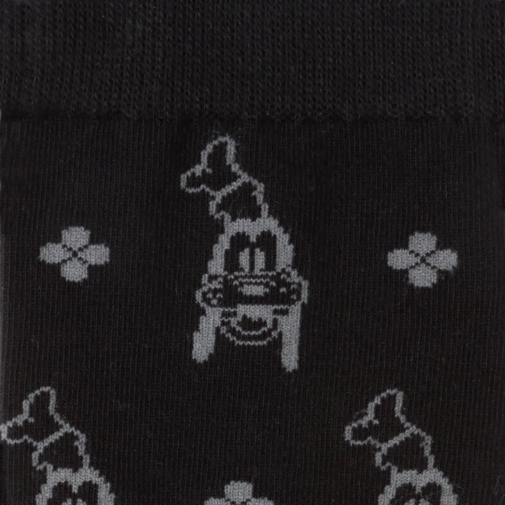 Goofy Motif Black Men's Socks Image 3