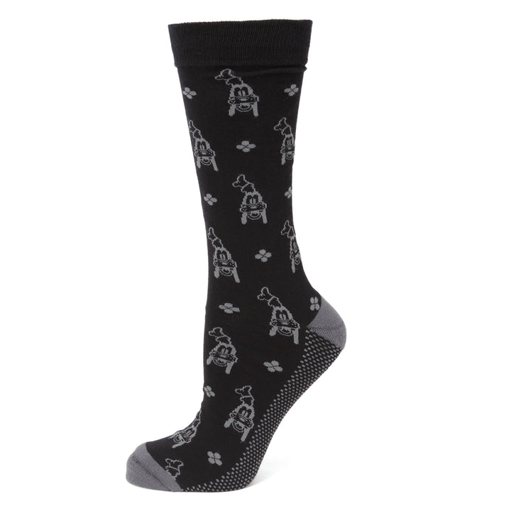 Goofy Motif Black Men's Socks Image 1