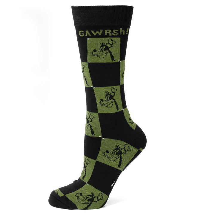 Goofy Check Black & Green Socks Image 1