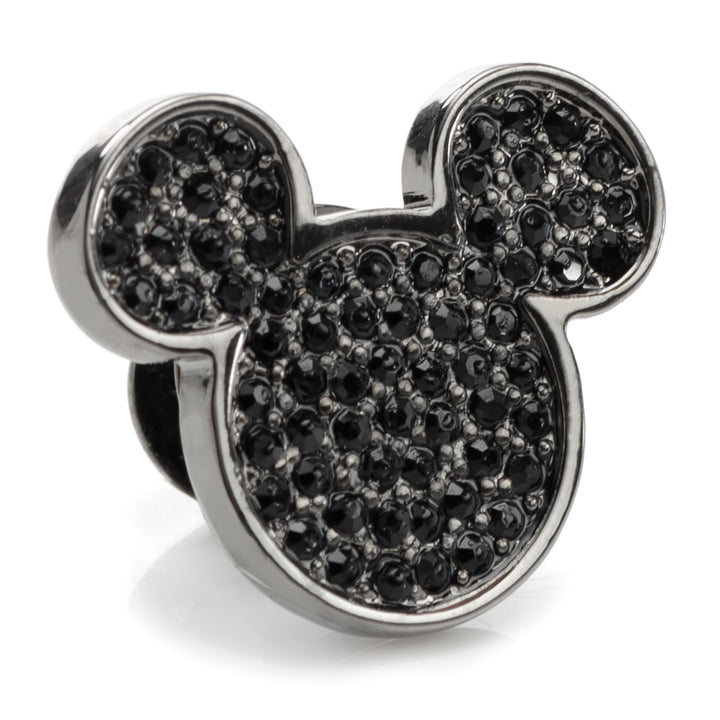 Black Pave Crystal Mickey Mouse Lapel Pin Image 1