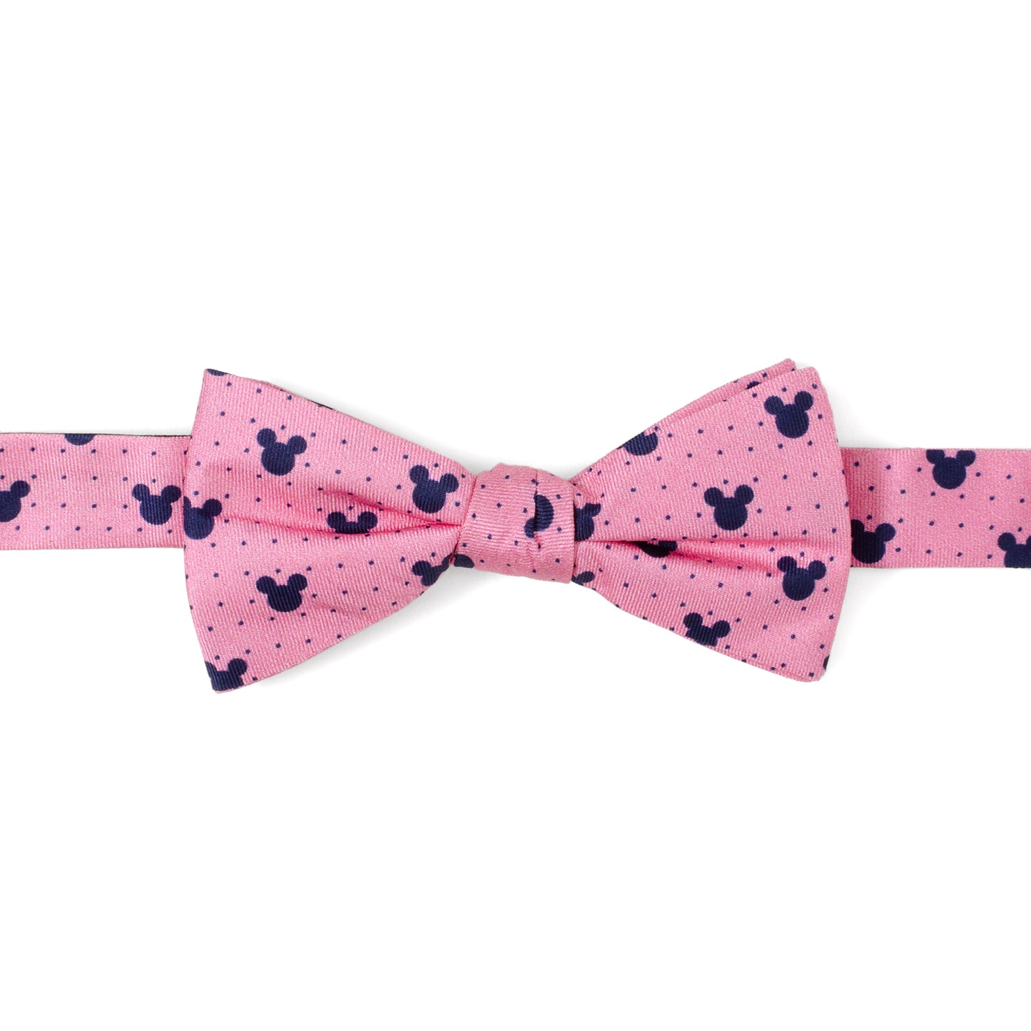 Mickey Silhouette Pink Dot Pre-tied Bow Tie Image 1