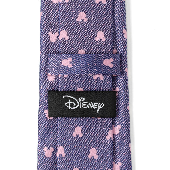 Mickey Silhouette Purple Pink Dot Tie Image 5