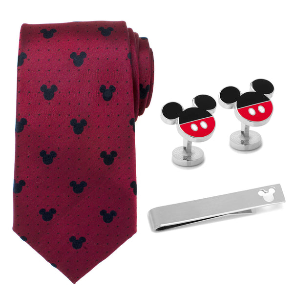 Mickey Mouse Red Dot Necktie Gift Set Image 1