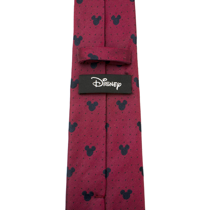 Mickey Mouse Red Pin Dot Mens Tie Image 4