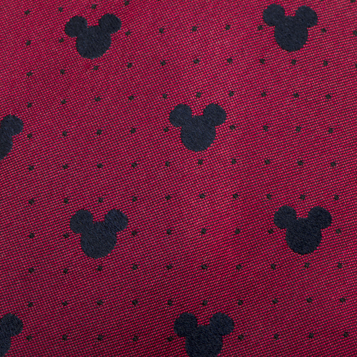Mickey Mouse Red Pin Dot Mens Tie Image 5