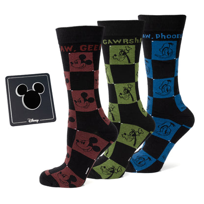 Mickey and Friends Checkered Black Gift Set Image 1