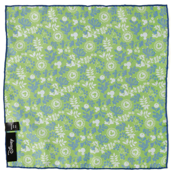 Mickey Floral Green Pocket Square Image 3
