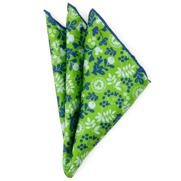 Mickey Floral Green Pocket Square Image 4