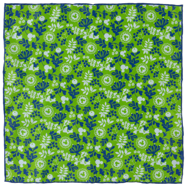 Mickey Floral Green Pocket Square Image 1