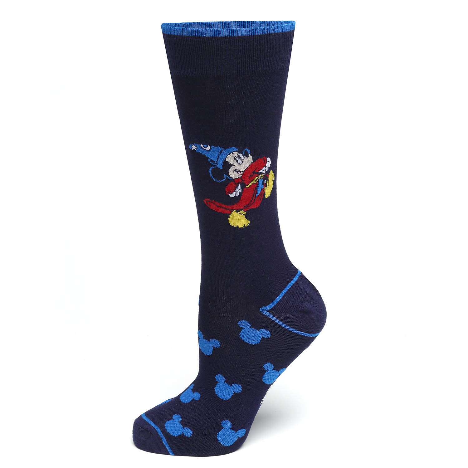 Disney Fantasia Mickey Mouse Navy Socks and Blue Lapel Pin Gift Set Image 2