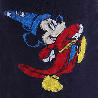 Mickey Fantasia Navy Sock and Mickey Blue Lapel Pin Gift Set Image 3