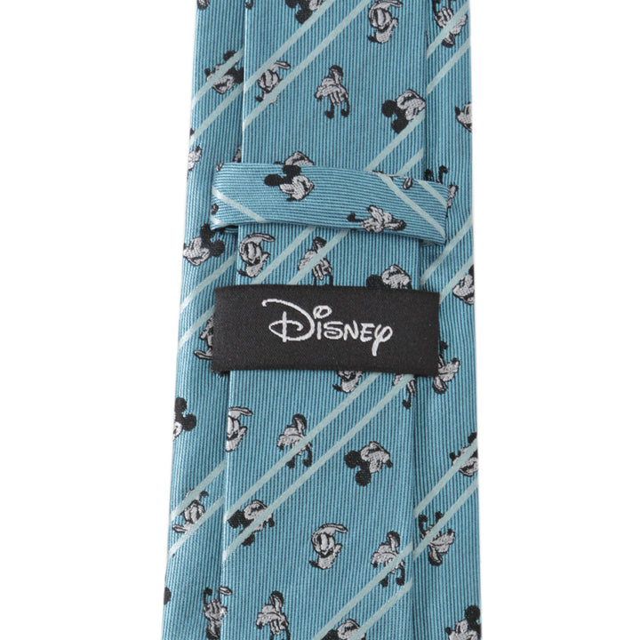 Mickey and Friends Aqua Striped Men's Tie Image 5