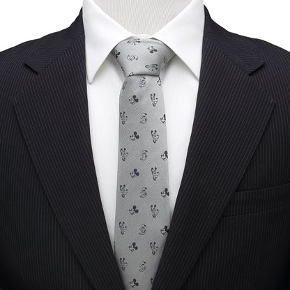 Mickey and Friends Gray Men's Tie Image 2