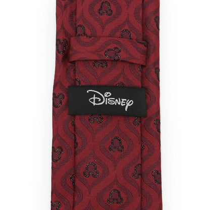 Mickey Mouse Holiday Metallic Black Silk Men's Tie Image 4