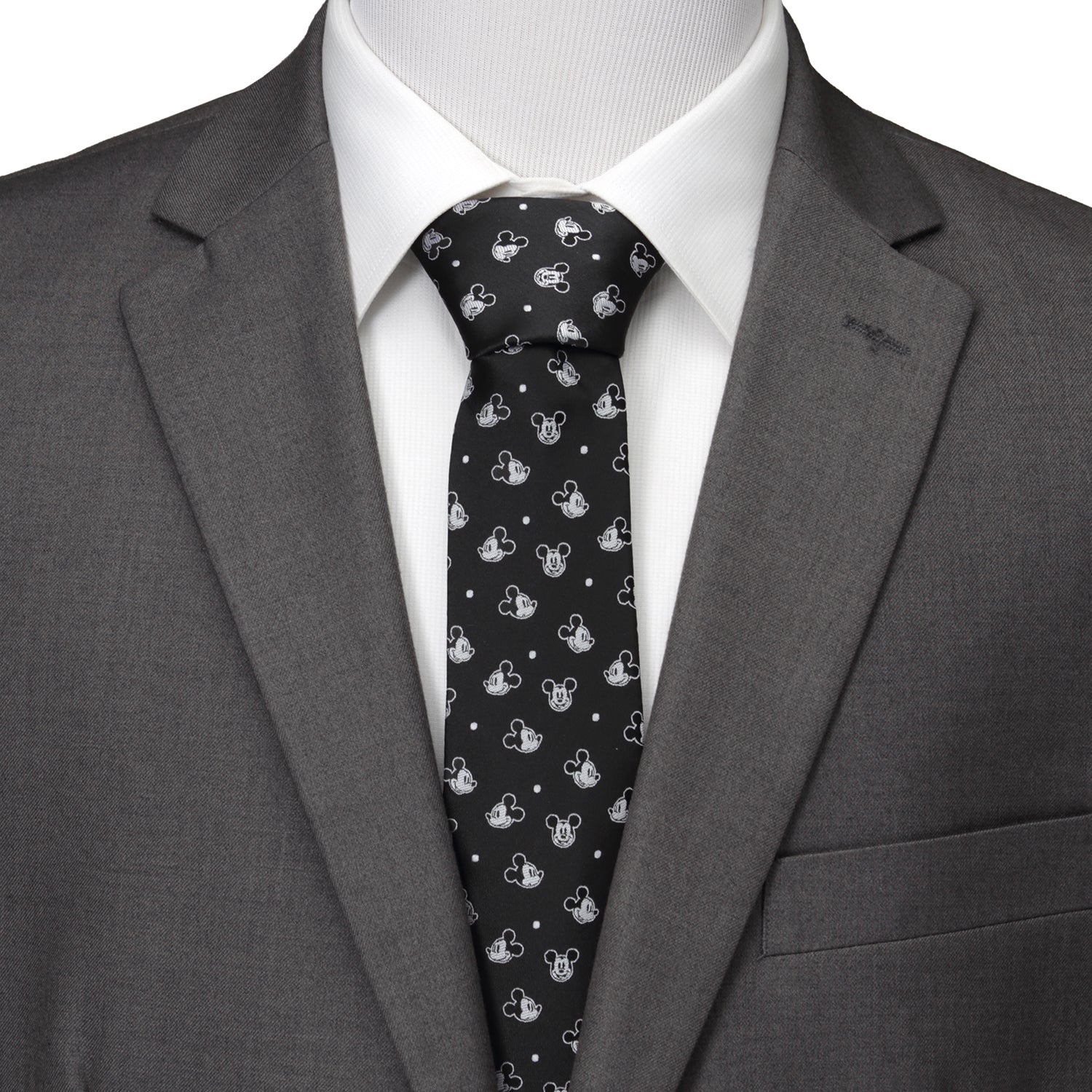 Mickey Dot Black Men's Tie
 Image 2