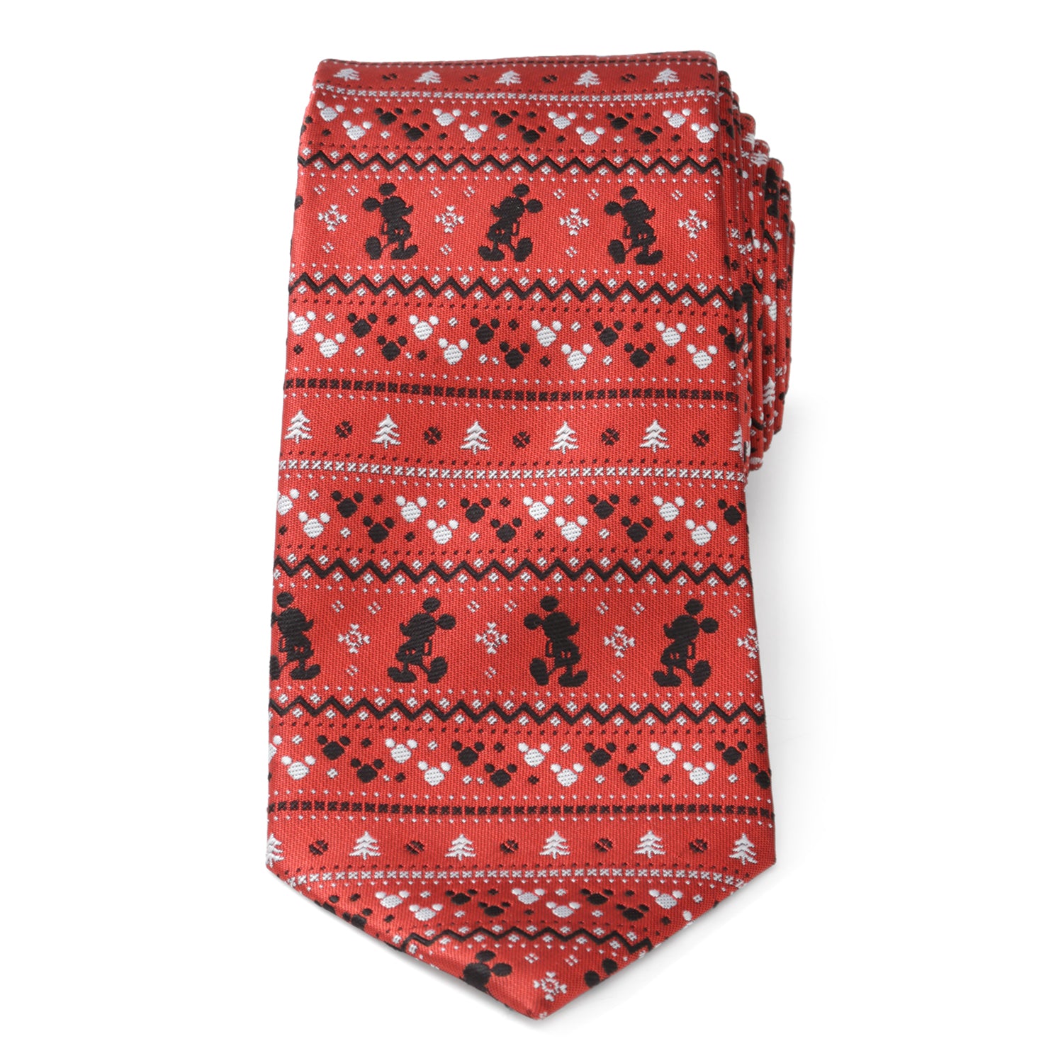 Mickey Fair Isle Red Men's Tie Image 3