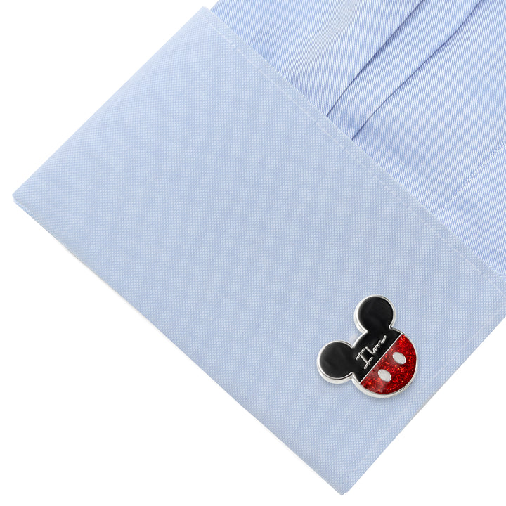 Mickey Minnie "I Love Us" Cufflinks Image 3