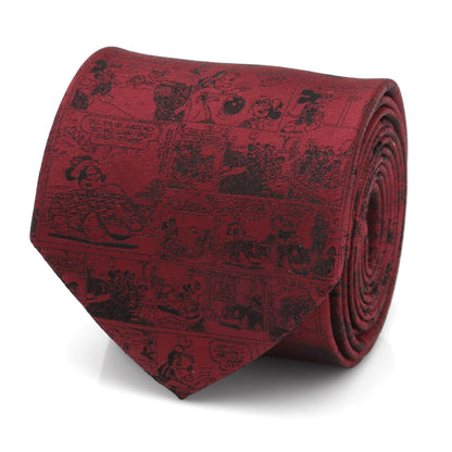 Mickey Mouse Comic Red Men's Tie Image 1