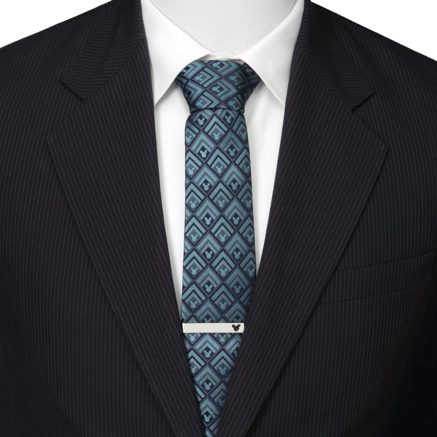 Mickey Diamond Teal Men's Tie Image 2