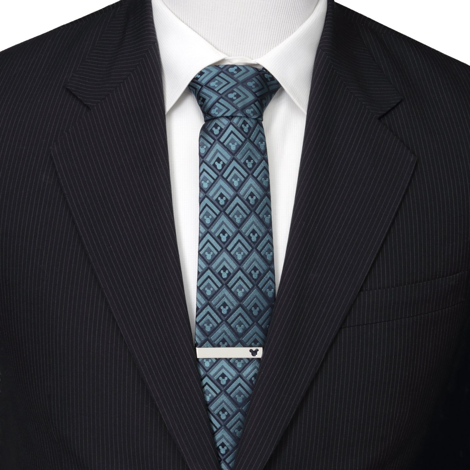 Mickey Diamond Teal Men's Tie Image 2