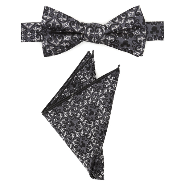 Mickey Mouse Damask Pocket Square and Bow Tie Gift Set Image 1
