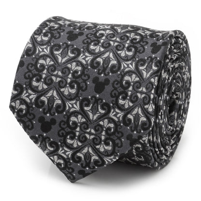 Mickey Mouse Damask Tile Men's Tie Image 1