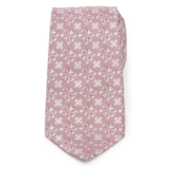 Mickey Mouse Silhouette Blossom Pink Men's Tie Image 3